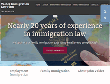 Tablet Screenshot of jvaldezimmigration.com